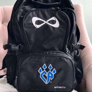 Nfiniti Cheer Athletics logo/embroidered backpack